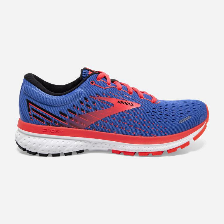 Brooks Ghost 13 Australia - Women's Road Running Shoes - Blue/Coral/White (940271-KFO)